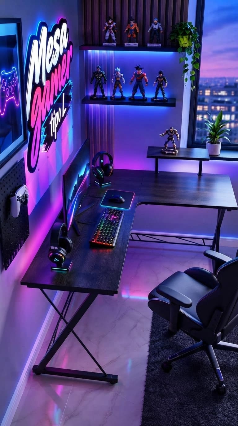 Mesa Gamer Tipo L